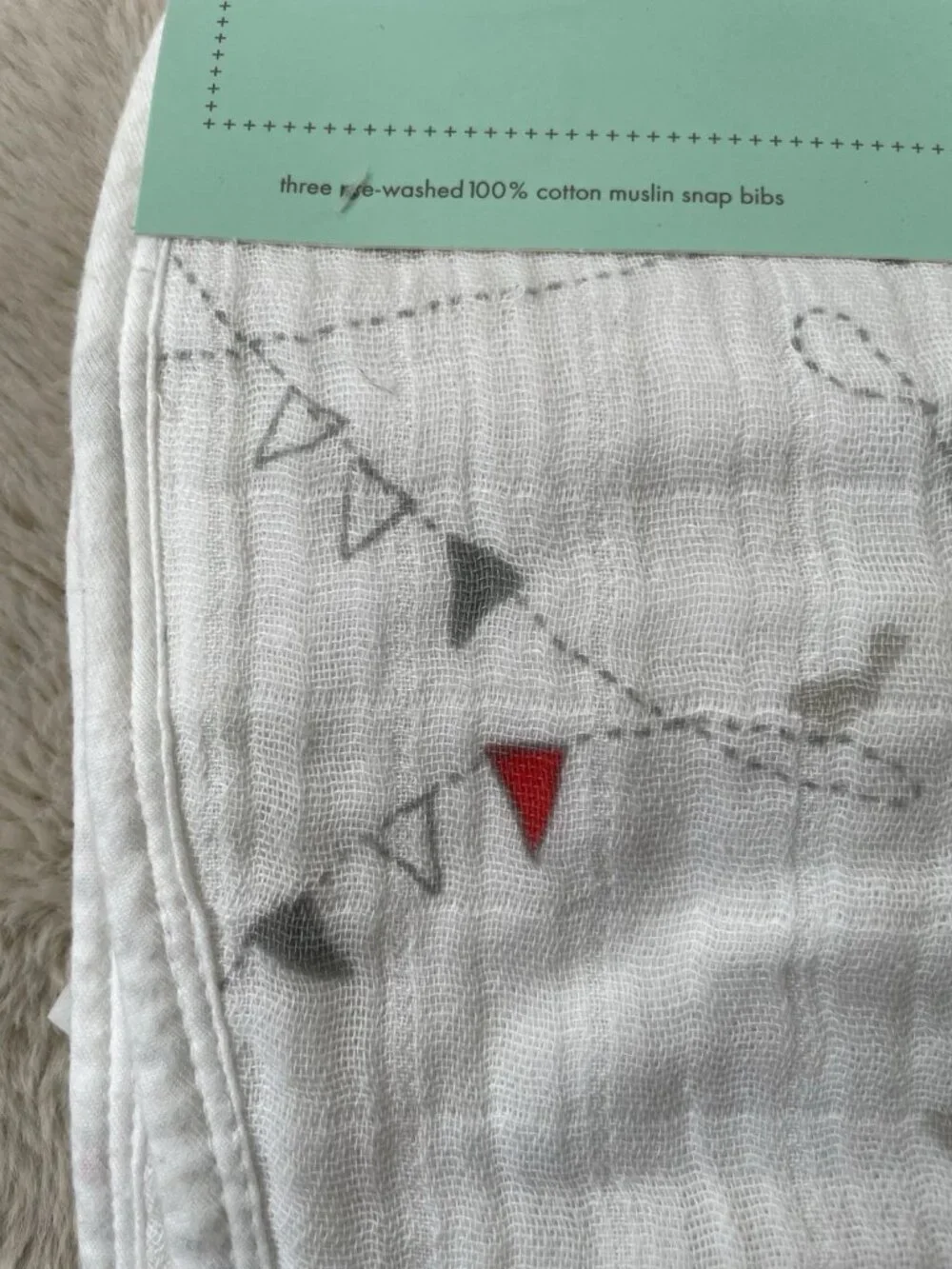 SALE! NWT Aden + Anais Classic Snap Cotton Muslin Bib Set  3-PK